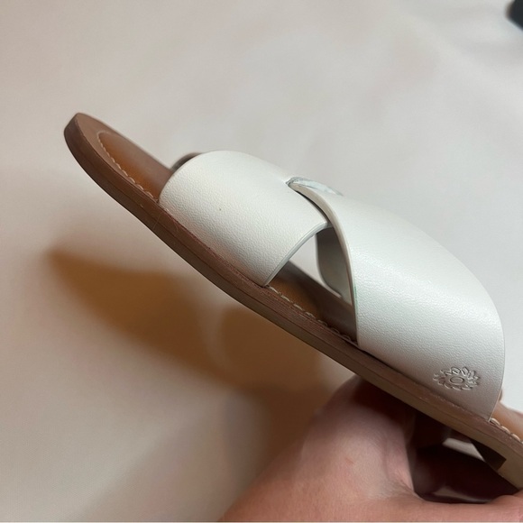 Jack Rogers Classic White Leather Sloane Slotted X Band Slip On Sandals Size 6M - Picture 5 of 16